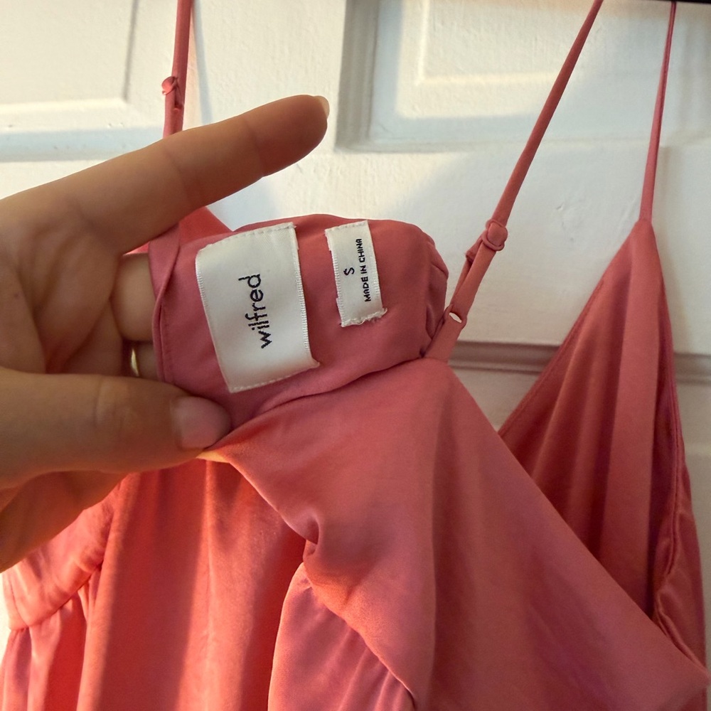 Aritzia Coral Pink Maxi Slip Dress - Picture 5 of 5